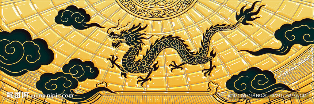 中式龍紋圖案