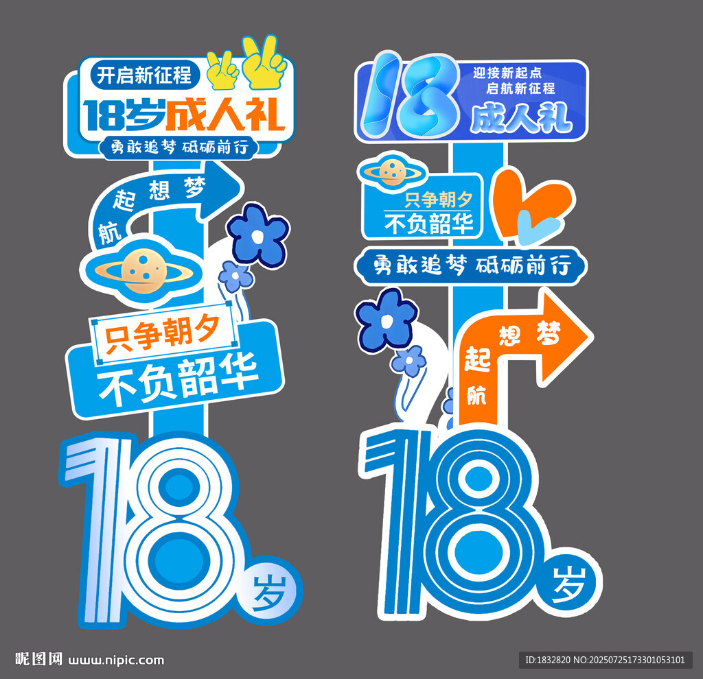 18歲成人禮生日立牌迎賓牌