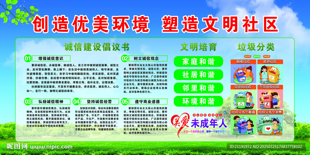 文明社區(qū)宣傳欄