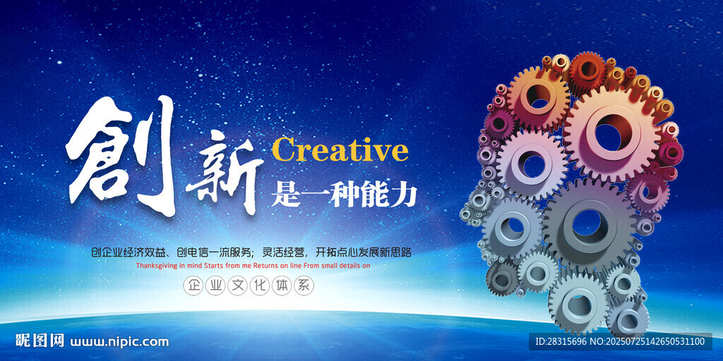 創(chuàng)新海報 科技與機械融合