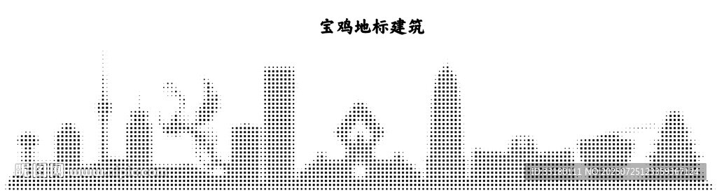 寶雞城市點狀圖