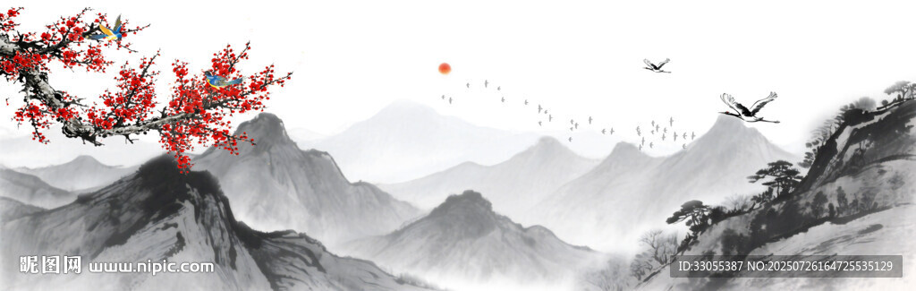 水墨畫山水