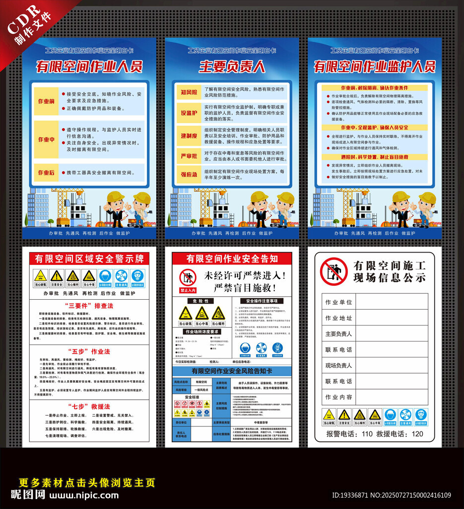 有限空間明白卡及安全告知牌