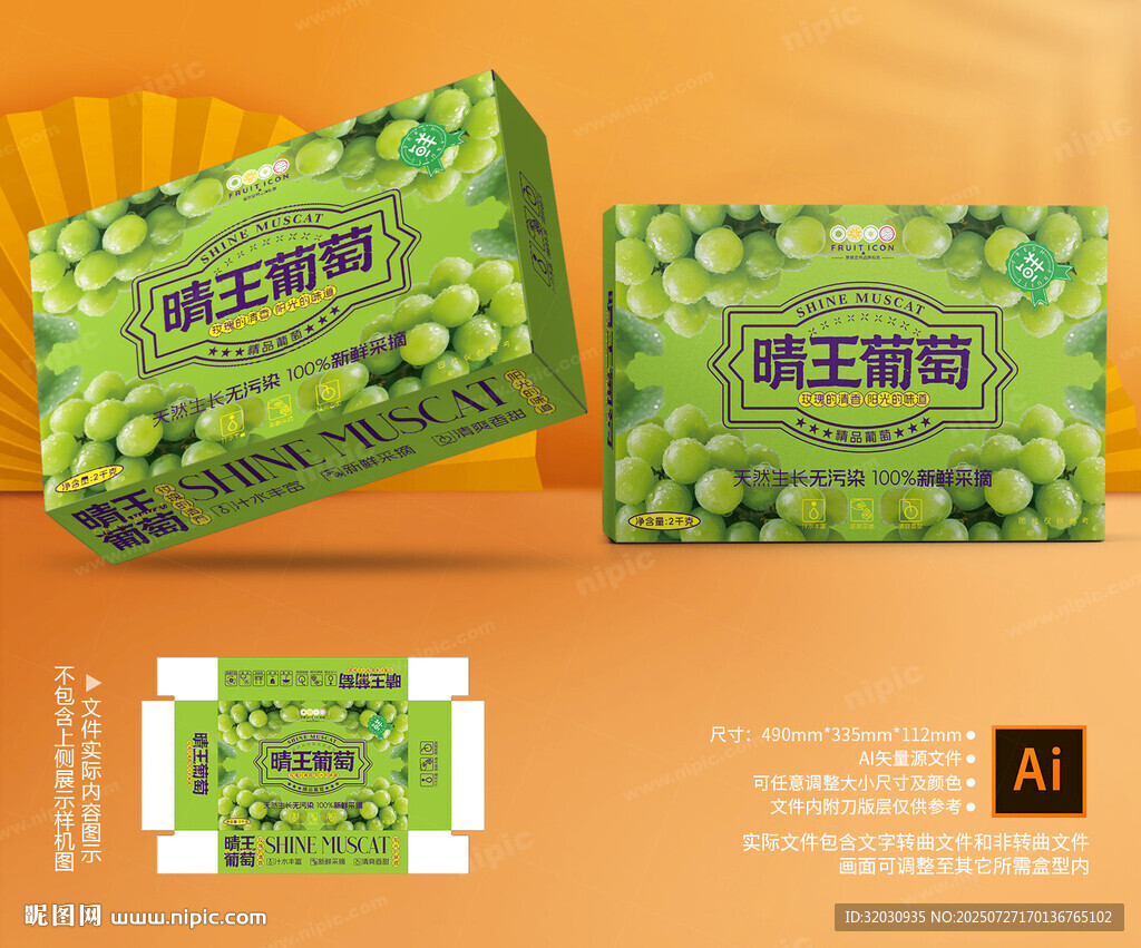晴王葡萄包裝 陽光玫瑰禮盒