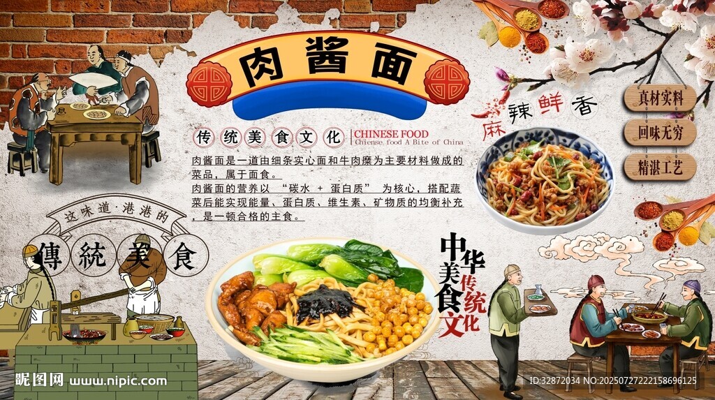 肉醬面背景墻
