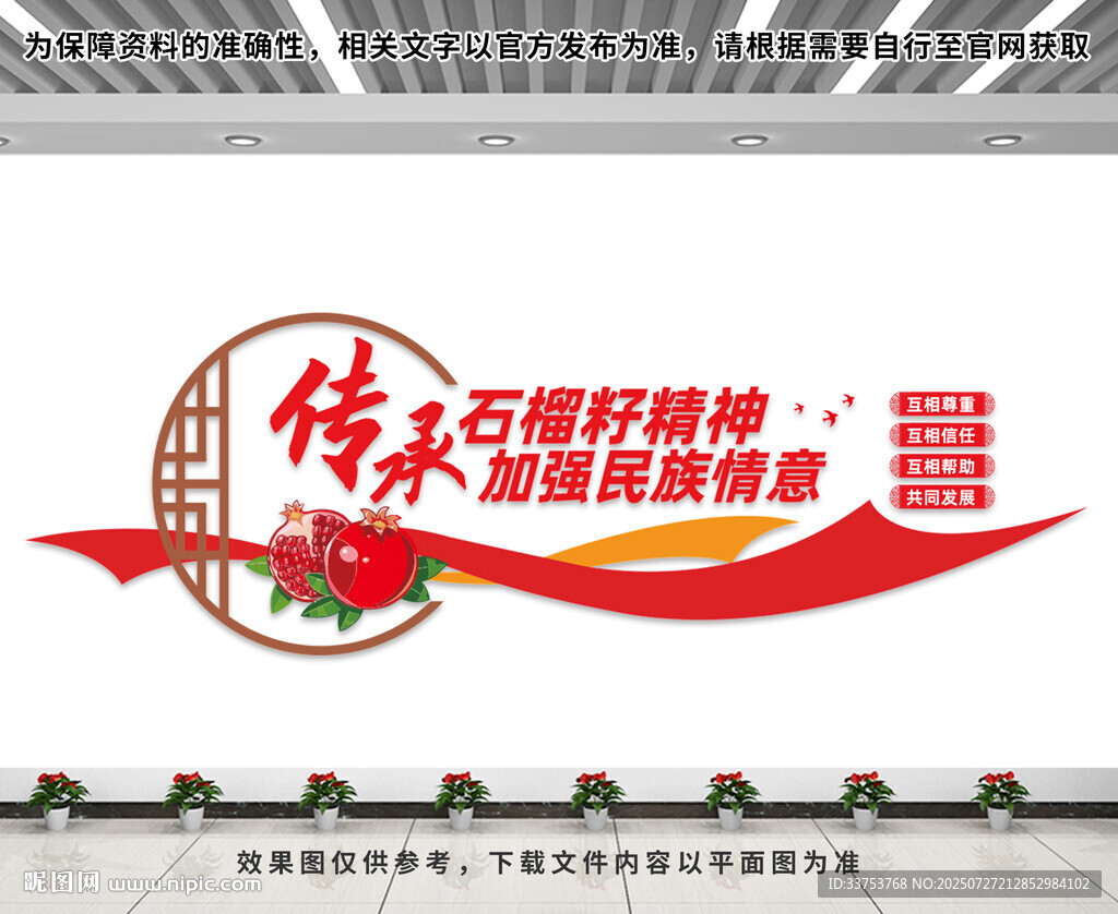 石榴籽精神文化墻