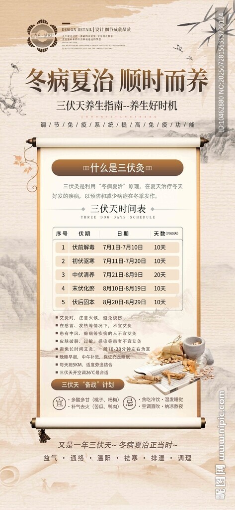 三伏天中醫(yī)養(yǎng)生海報(bào)設(shè)計(jì)