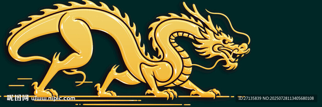 金色祥龍圖案