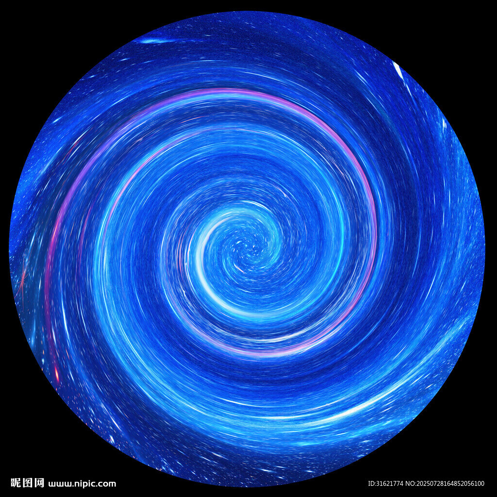 圓形藍(lán)色旋渦星空
