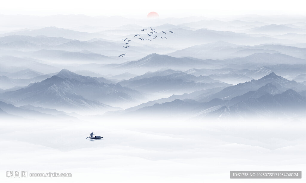 水墨畫(huà)風(fēng)景山水圖