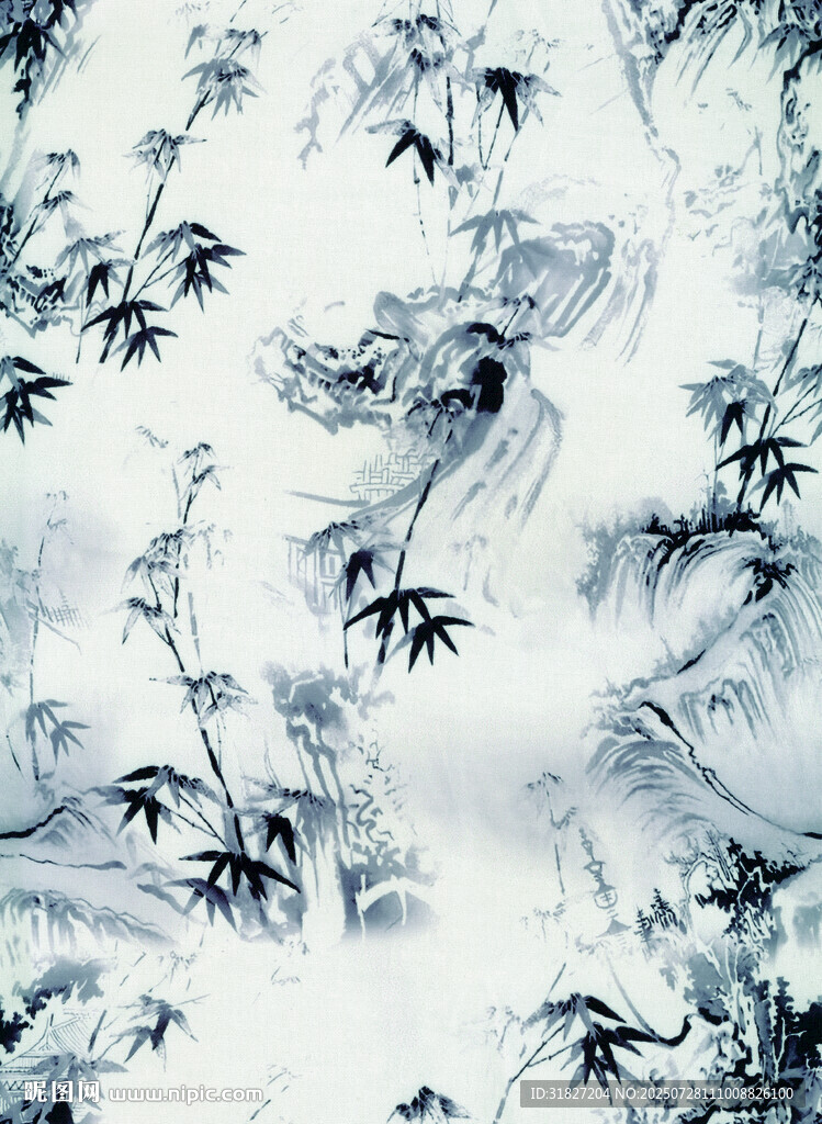水墨風(fēng)竹景圖