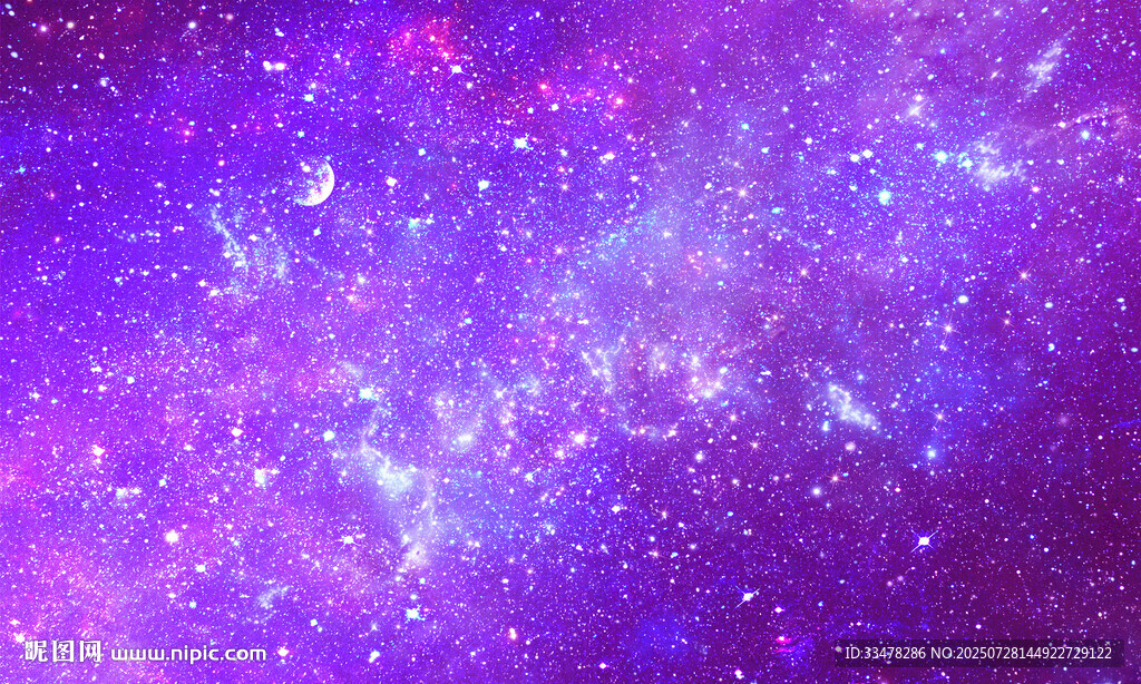 璀璨紫色宇宙星空背景圖