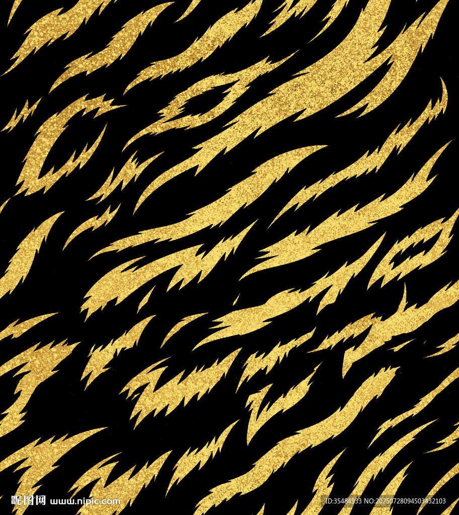 金色虎紋圖案紋理鎏金