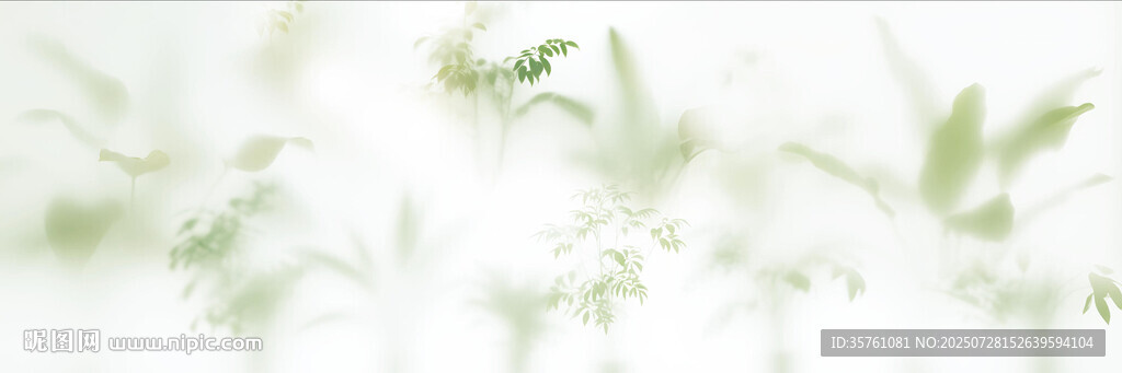 霧氣磨砂膜效果綠植貼圖