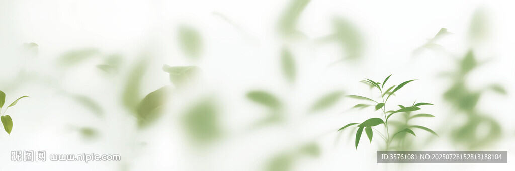 霧氣磨砂膜效果綠植貼圖