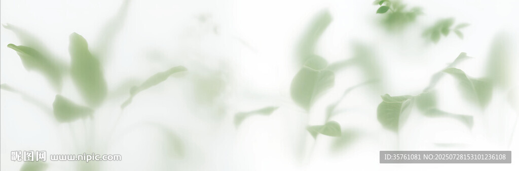 霧氣磨砂膜效果綠植貼圖 