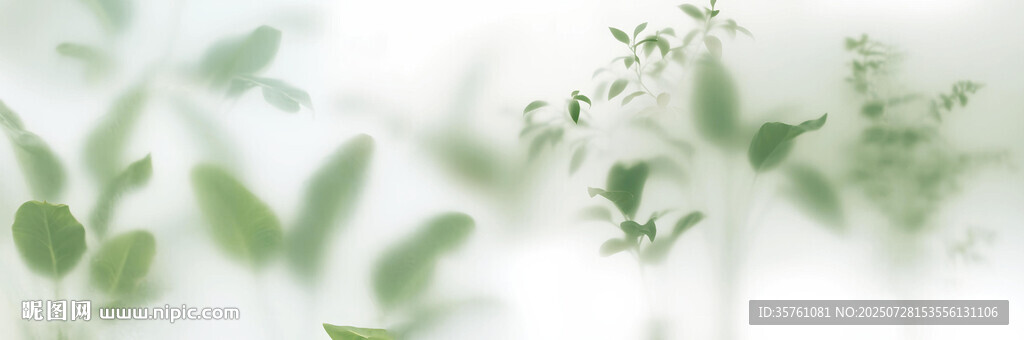 霧氣磨砂膜效果綠植貼圖