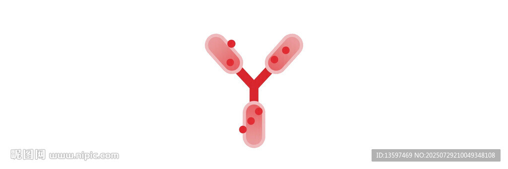 紅色折紙Y字母造型