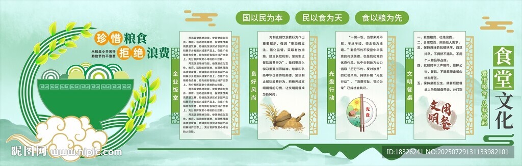 食堂文化墻