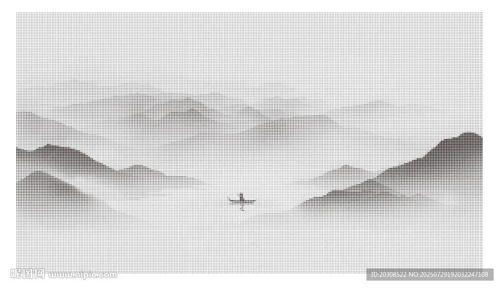 圓點山水激光鏤空圖
