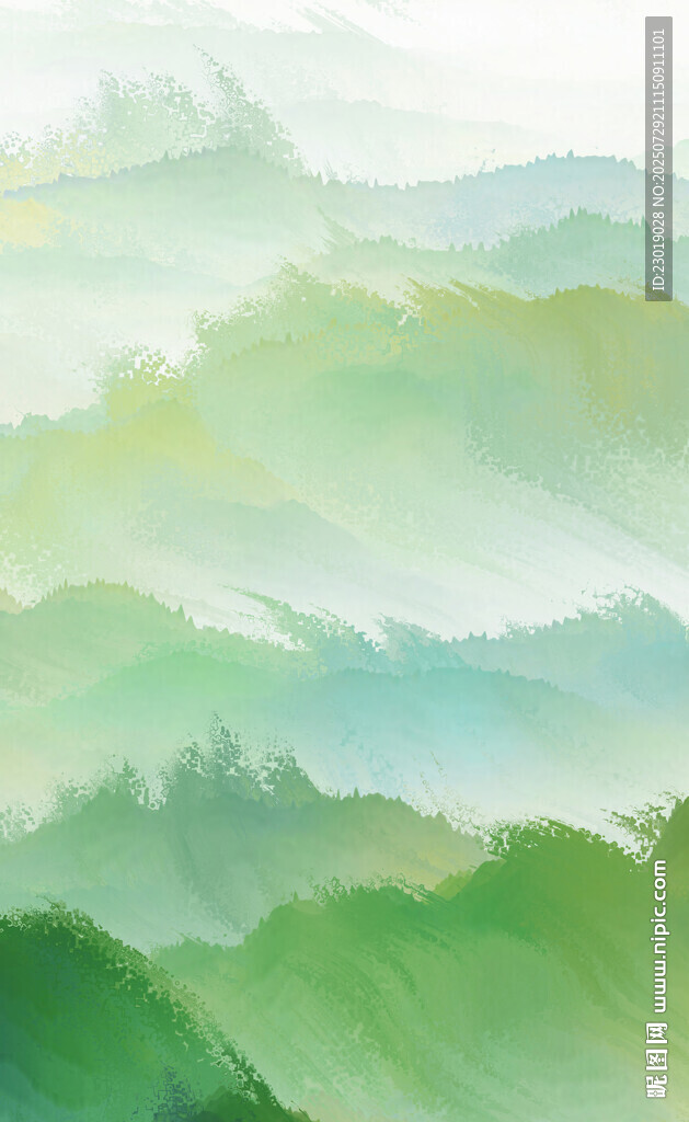 水墨青山景