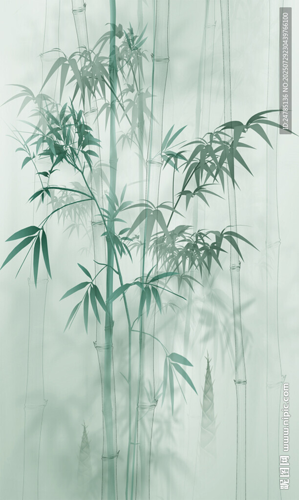 水墨竹林