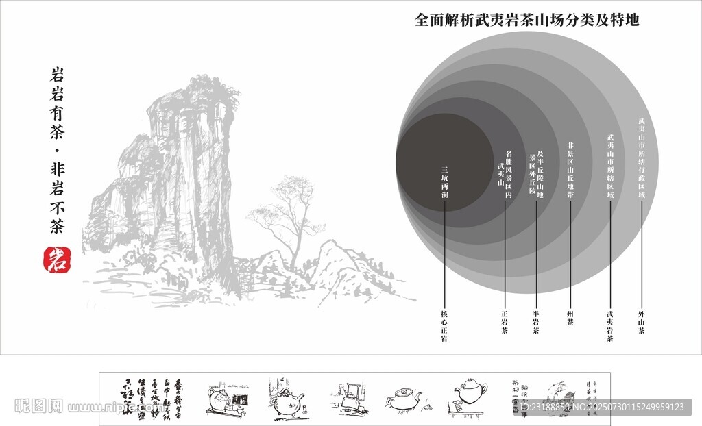 中式傳統(tǒng)山水元素插畫