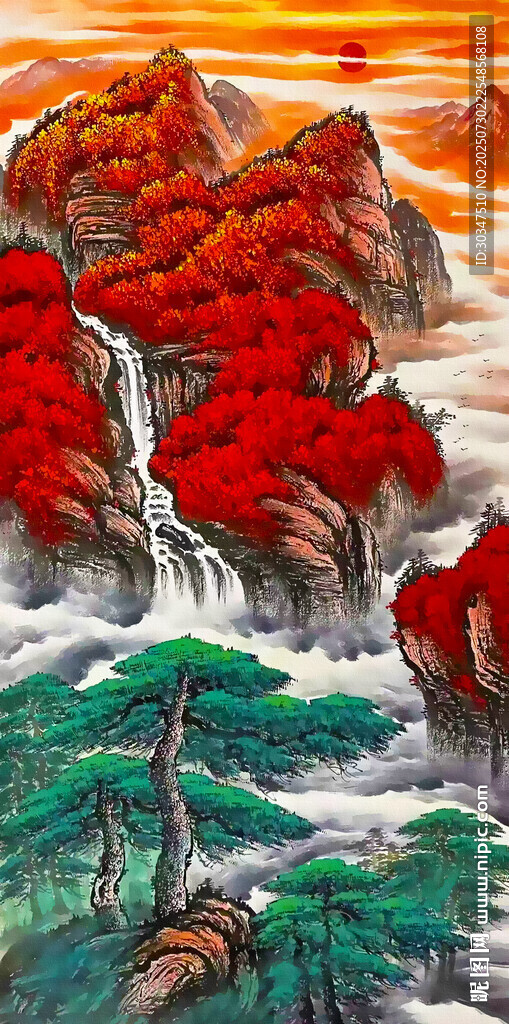 客廳書房山水掛畫