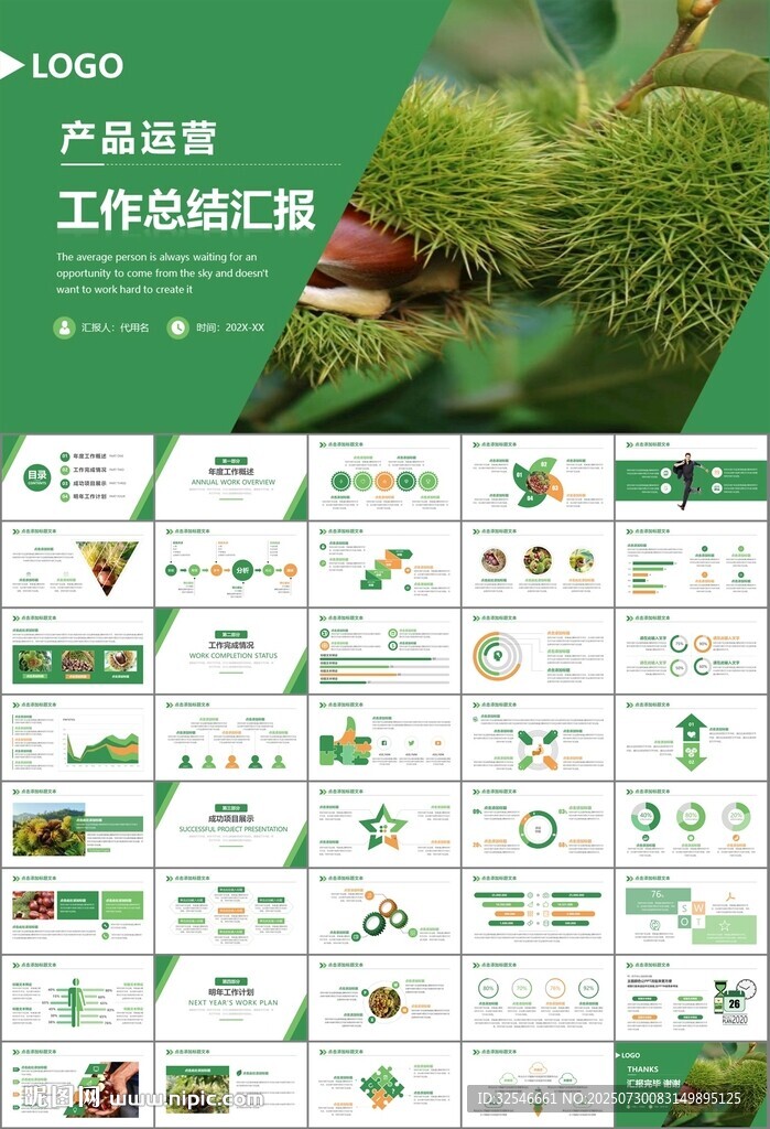 營養(yǎng)美食美味板栗種植宣傳PPT
