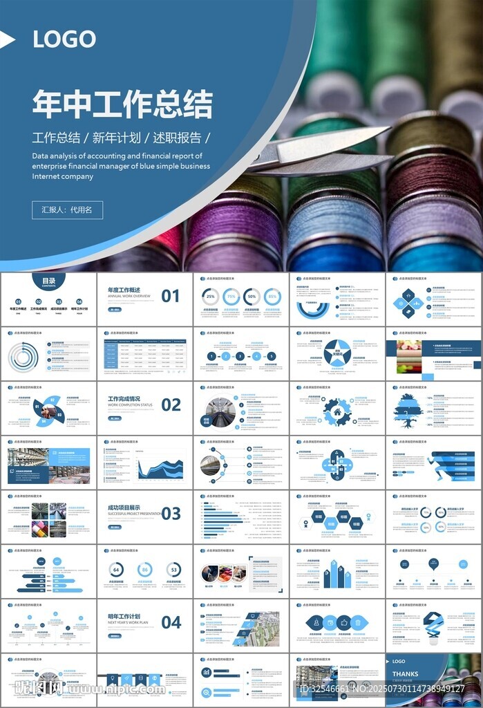 紡織行業(yè)總結(jié)計(jì)劃工作匯報(bào)PPT