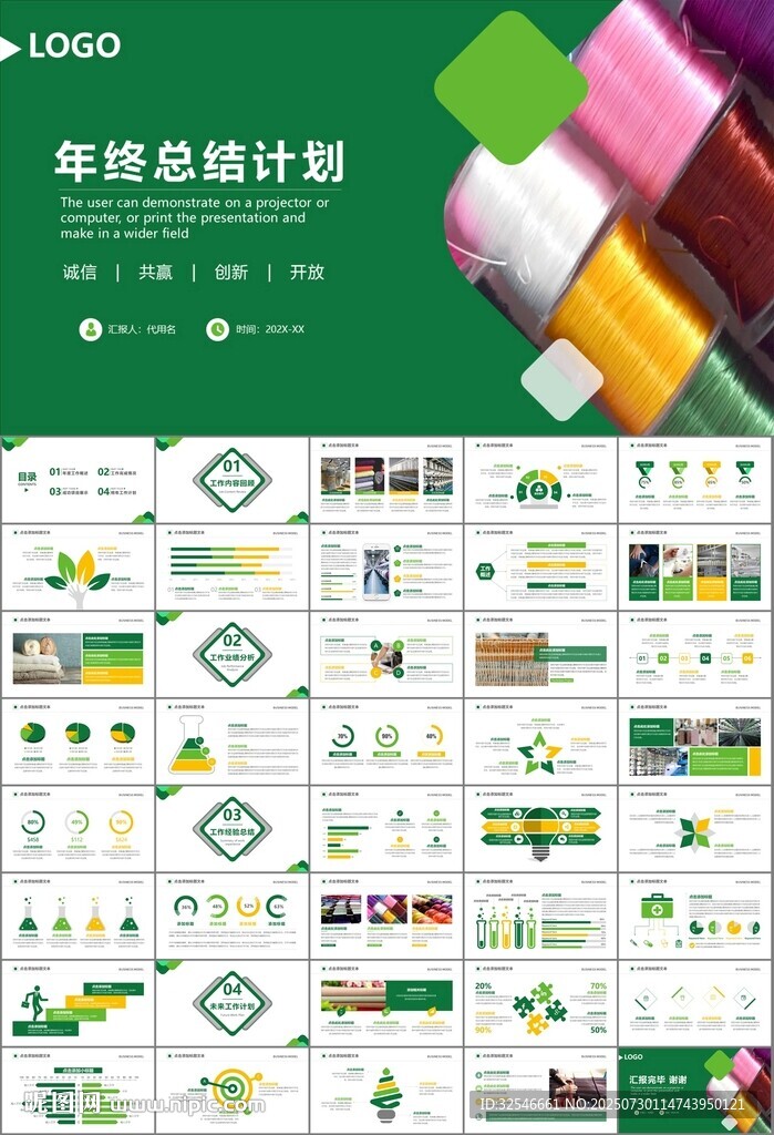 紡織行業(yè)總結(jié)計劃工作匯報PPT
