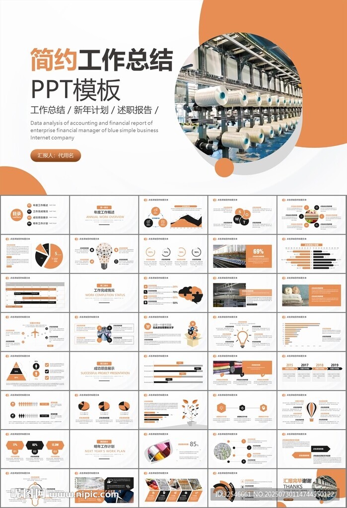 紡織行業(yè)總結(jié)計(jì)劃工作匯報(bào)PPT