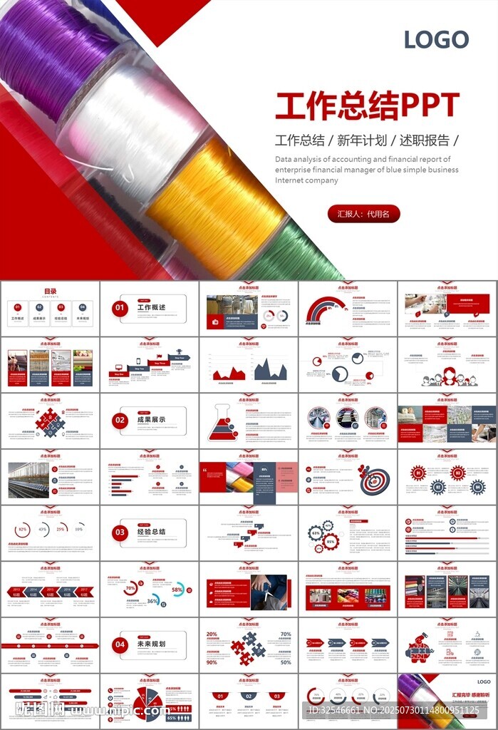 紡織行業(yè)總結(jié)計(jì)劃工作匯報(bào)PPT
