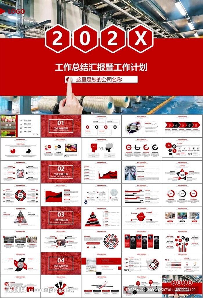 紡織行業(yè)總結計劃工作匯報PPT