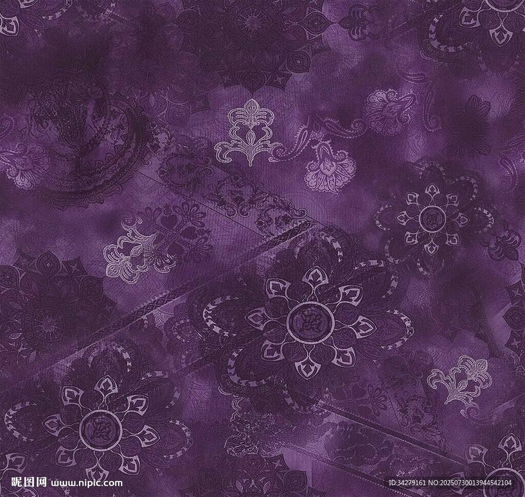紫色花紋