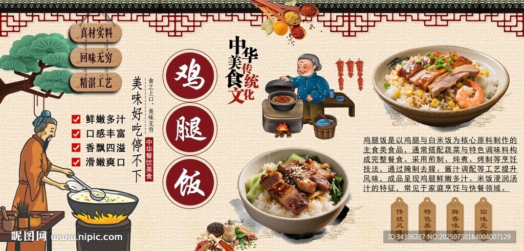 雞腿飯背景墻