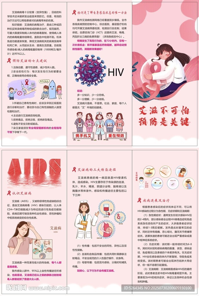 預(yù)防艾滋病折頁