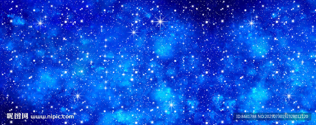 夢(mèng)幻藍(lán)色星空背景