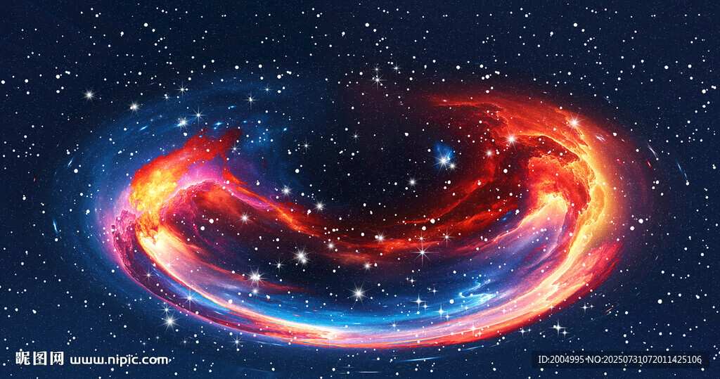 絢麗宇宙旋渦星空景象