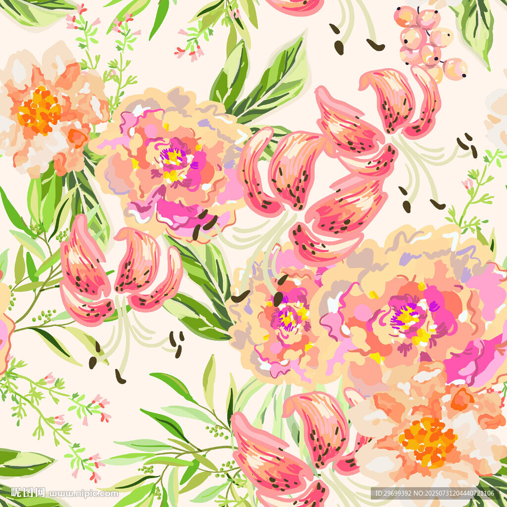 手繪花卉