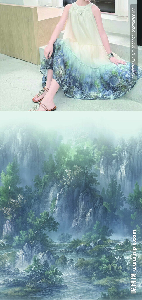 水墨山水意境圖
