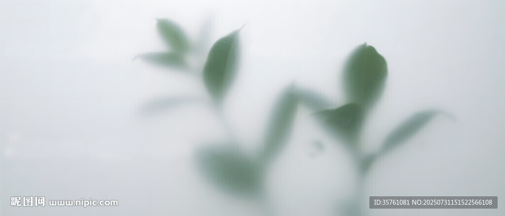 霧氣磨砂膜效果綠植貼圖