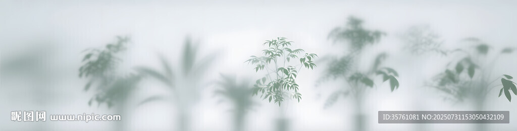 霧氣磨砂膜效果綠植貼圖