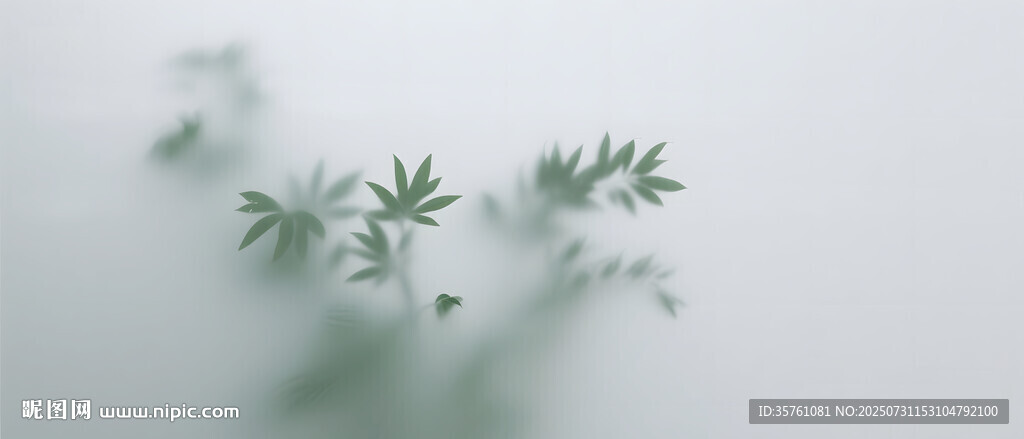 霧氣磨砂膜效果綠植貼圖