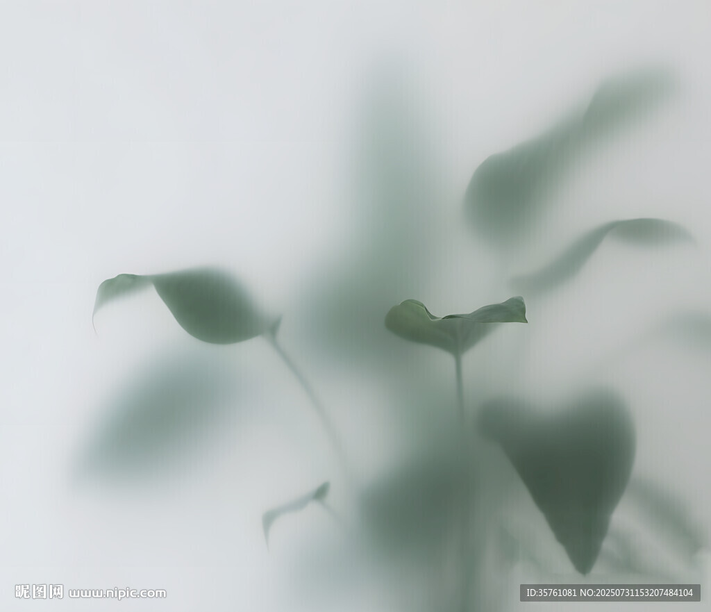 霧氣磨砂膜效果綠植貼圖