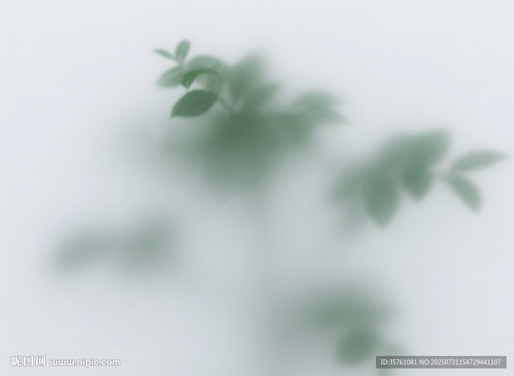 霧氣磨砂膜效果綠植貼圖