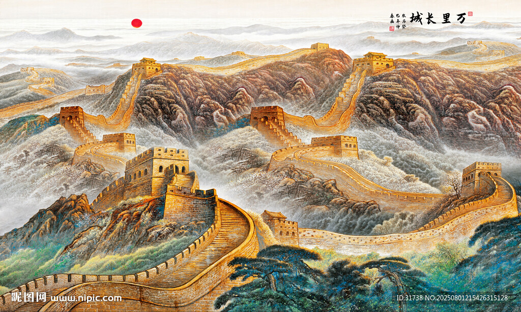長(zhǎng)城背景畫
