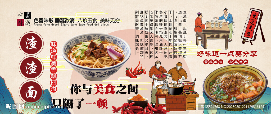 渣渣面背景墻