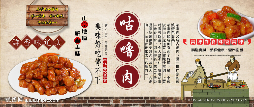 咕嚕肉背景墻
