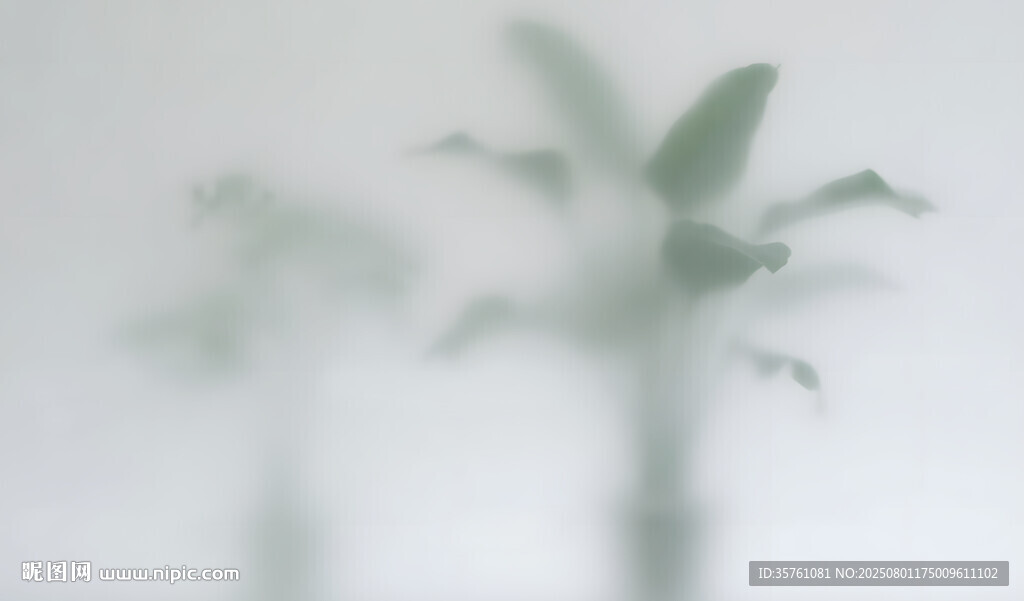 霧氣磨砂膜效果綠植貼圖